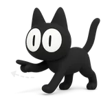 Katito, la mascota de AlToque, señalando el mapa